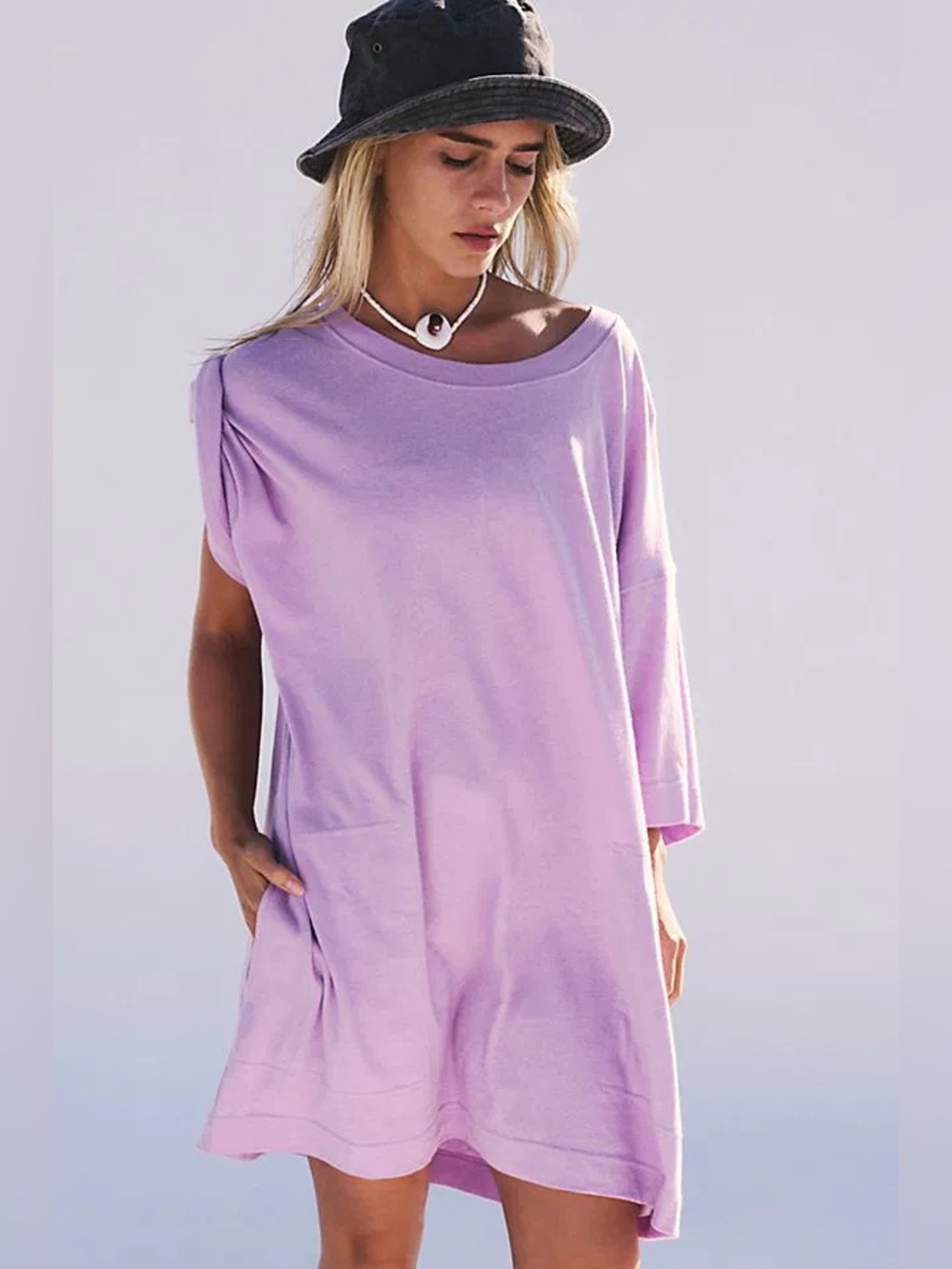 FREE PEOPLE BEACH Essential Extreme Tee Mini Dress